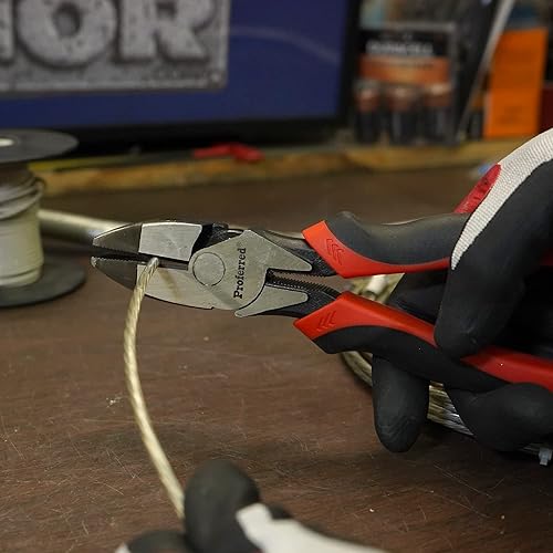 Miniatura 3 de Proferred T15002 - Alicates de alta resistencia para Lineman, agarre TPR de 9 12 pulgadas