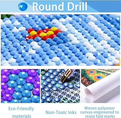 Miniatura 3 de Kit de arte de diamante para adultos, gran tamaño de 40 x 20 pulgadas, pintura por números, manualidades de bordado 5D, arte de diamantes de