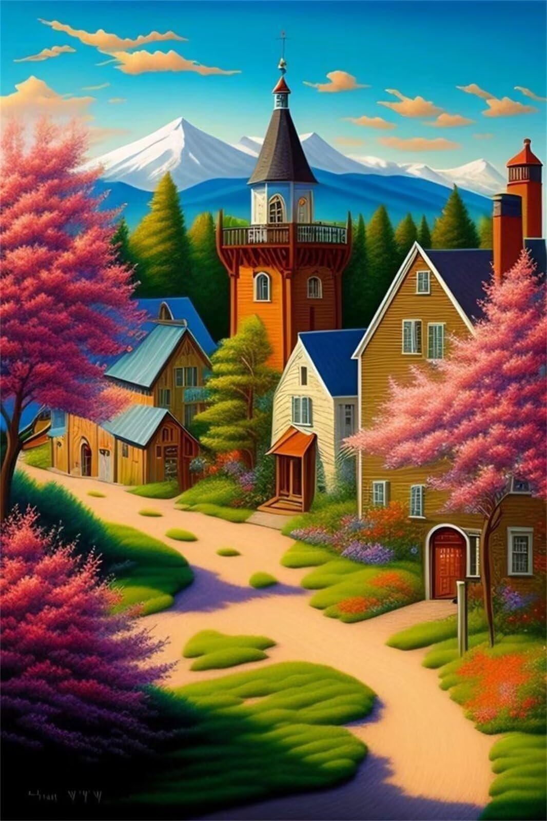 Puzzle 1200 Pezzi per Adulti Paesaggio Campagna Gioco Educativo Divertimento Impossible Difficile Puzzle per Adulti 1200 Pezzi 75 x 50 cm