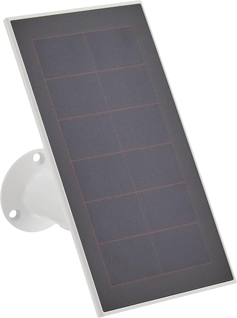 Arlo Certified Accessory, VMA3600 Essential Solar Panel Charger, Weather Resistant, 8 ft Power Cable, Adjustable Mount, Designed for Essential Wireless Wi-Fi Cameras, White