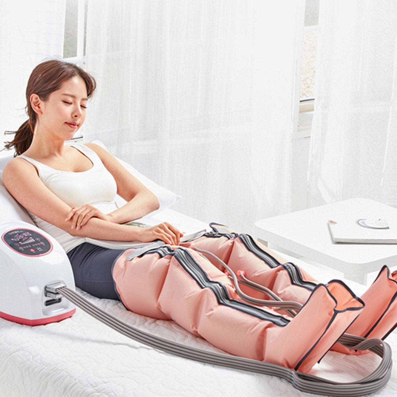 Massaggiatore per piedi e gambe, massaggiatore per gambe a compressione d'aria, stivali di recupero, sistema di massaggio per gambe a compressione per la circolazione e il rilassamento muscolare - 3