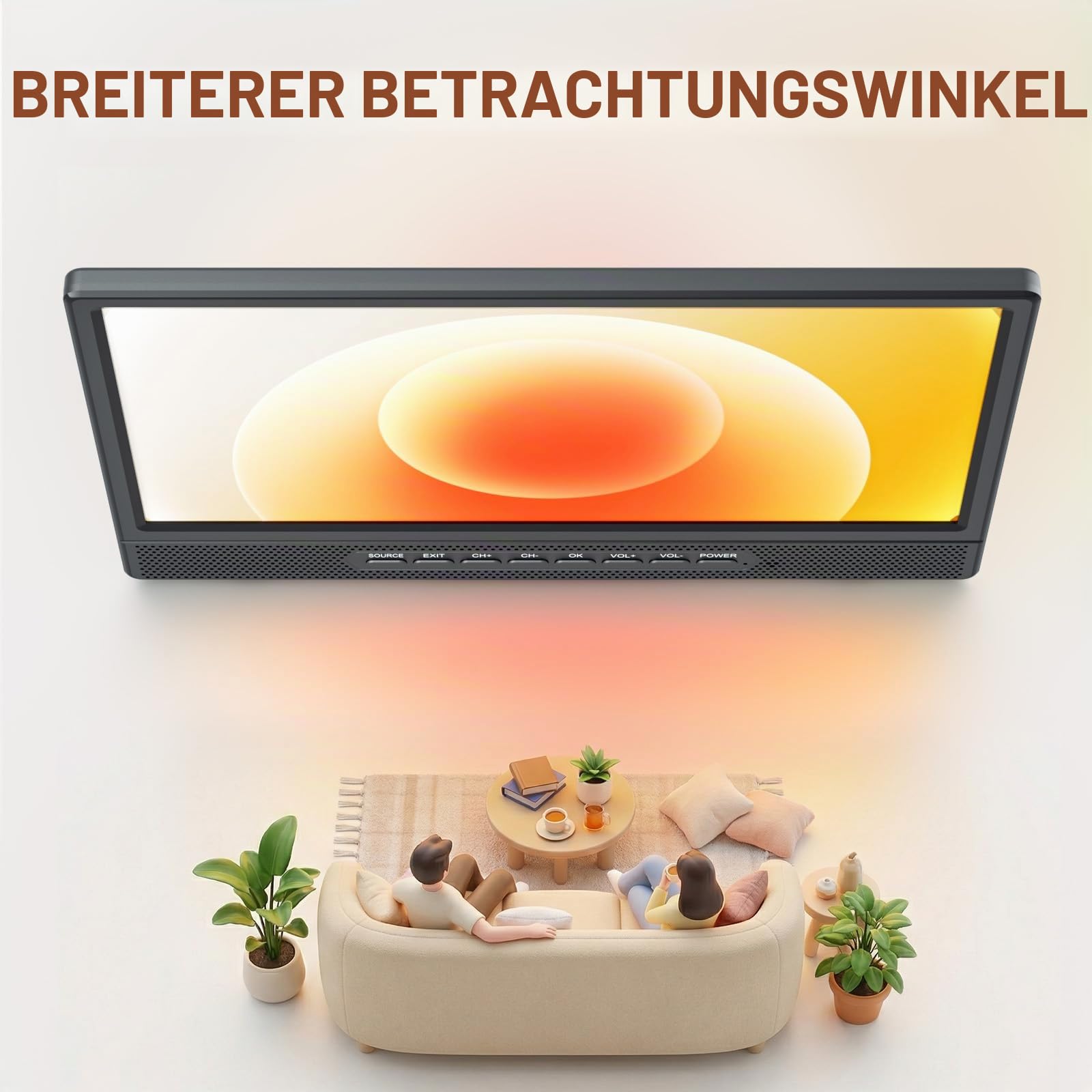 DESOBRY 12 Zoll Tragbarer Smart TV mit Android