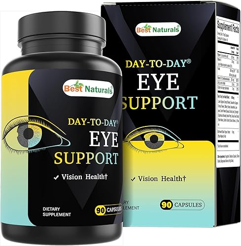 Best Naturals Soporte ocular diario con luteína, zeaxantina, extracto de arándano, astaxantina, licopeno, zanahoria en polvo, 90 cápsulas vegetales