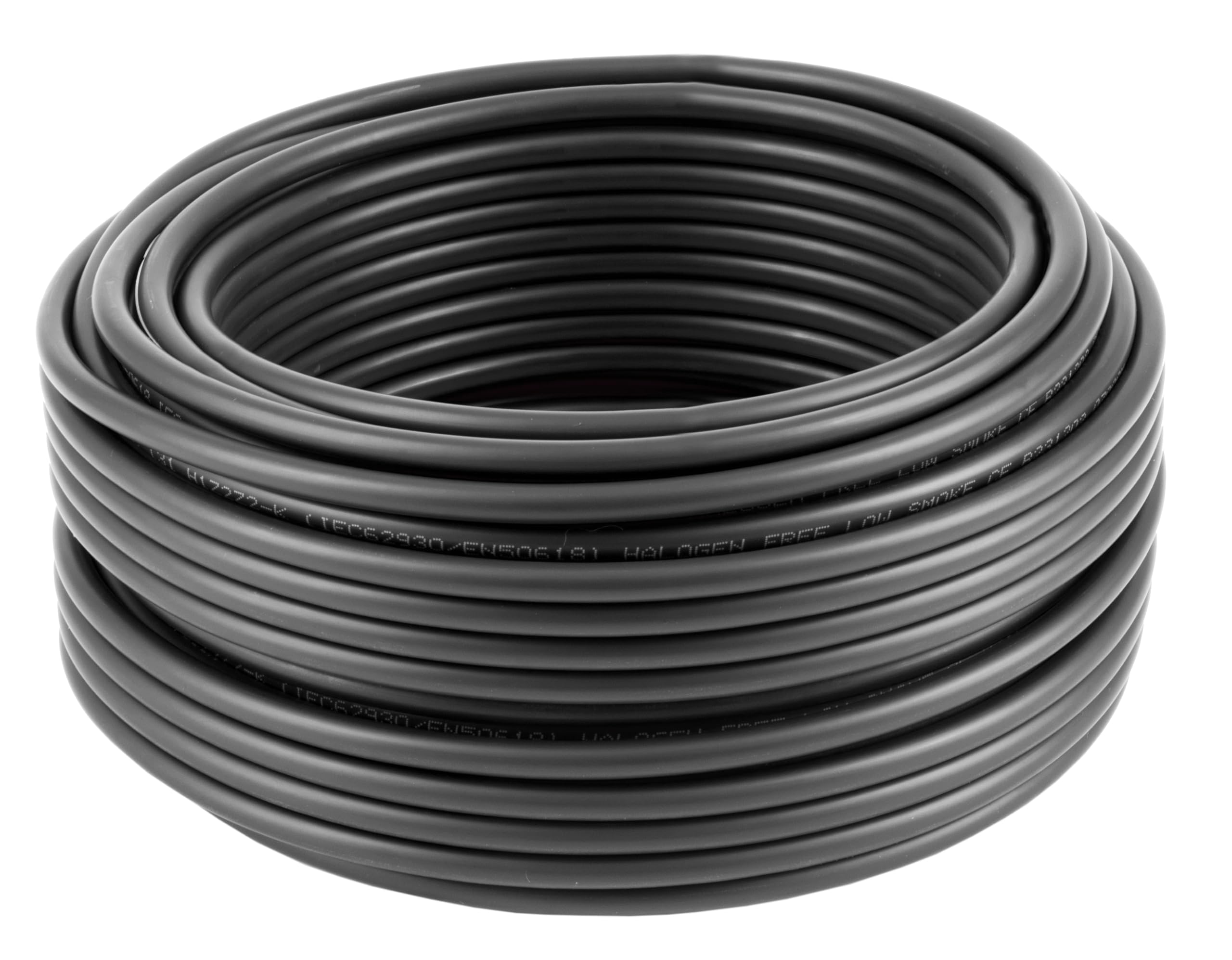 1 x 50 m - 6 mm² H1Z2Z2-K CPR (Fire Class) B2ca Solar Cable for Photovoltaic Installation, Halogen Free, Flame Retardant, UV Resistant, XLPO Insulation, for PV Installations