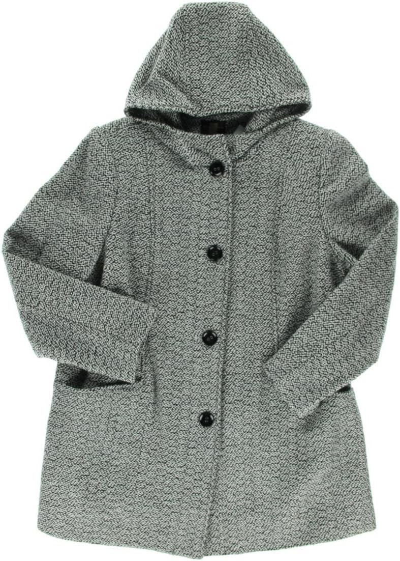 Galería Womens Plus (Mezcla de Lana Chamarra de Tweed Negro 1 X