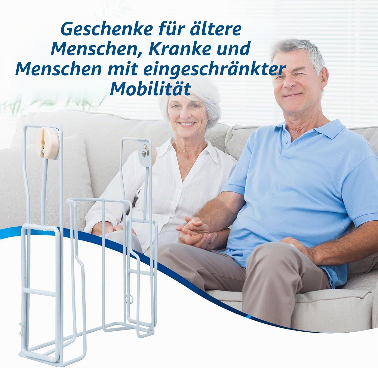Faltbare Sockenanziehhilfe für Kompressionsstrümpfe - Anziehhilfe für Socken und Strümpfe, Ohne Bücken, Leicht zu Bedienen für Senioren​, Kompressionsstrümpfe Anziehhilfe