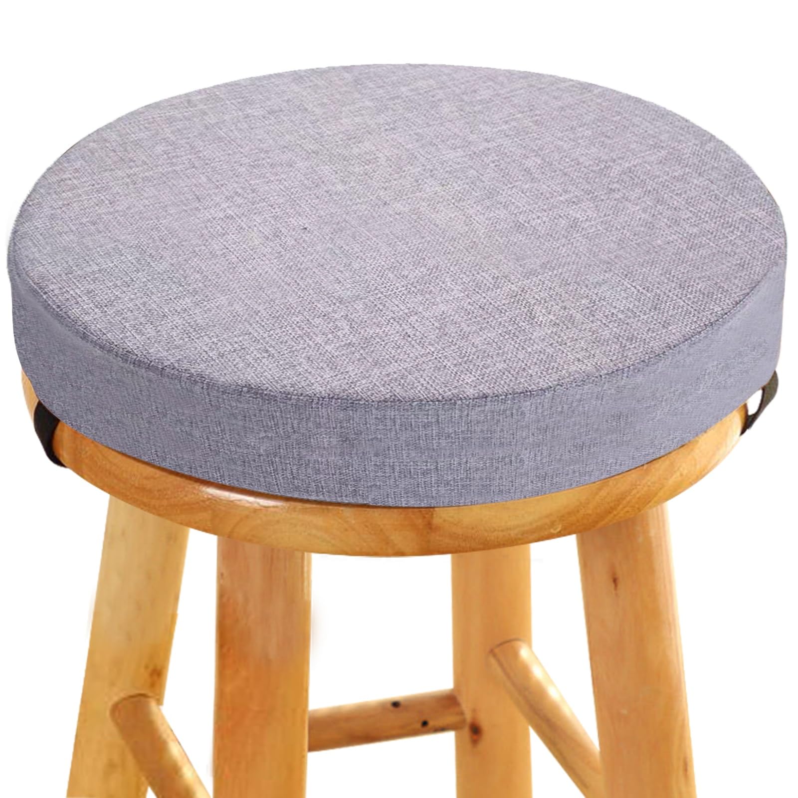 Uyeoco Color 8 45D Foam Round Seat Cushion 5/8Cm Thick,30/33/35/40/45/50Cm Anti-Slip Buckle Round Stool Cushion, Circle Dining Chair Pad With Removable Cover For Dining Kitchen Bar Chairs Indoors Outdoors(,45
