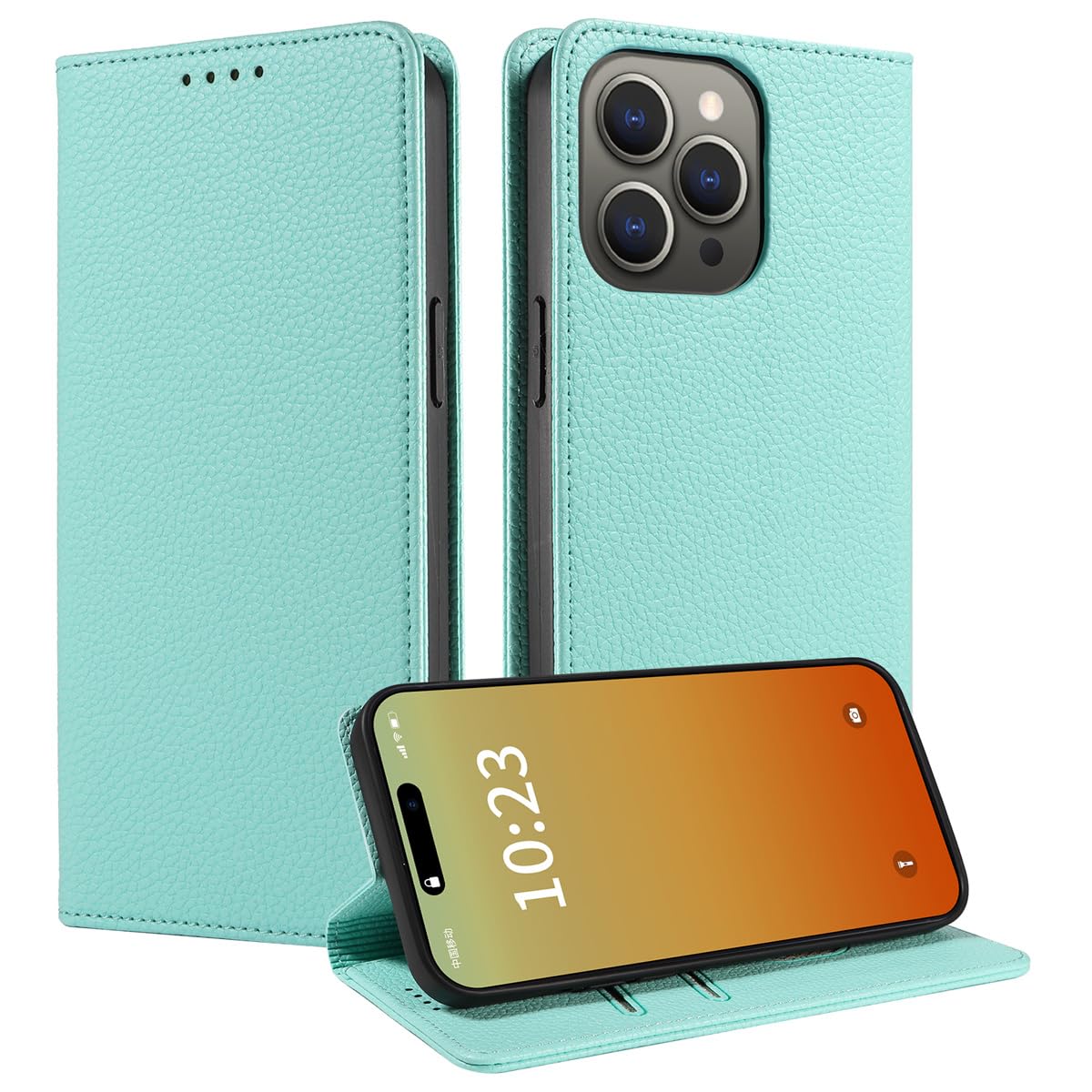 MOJIA Custodia Portafoglio per Motorola Moto G17 Power, Pelle PU Flip Cover per Telefono con Guscio Interno in TPU, Multifunzione Porta Carte con