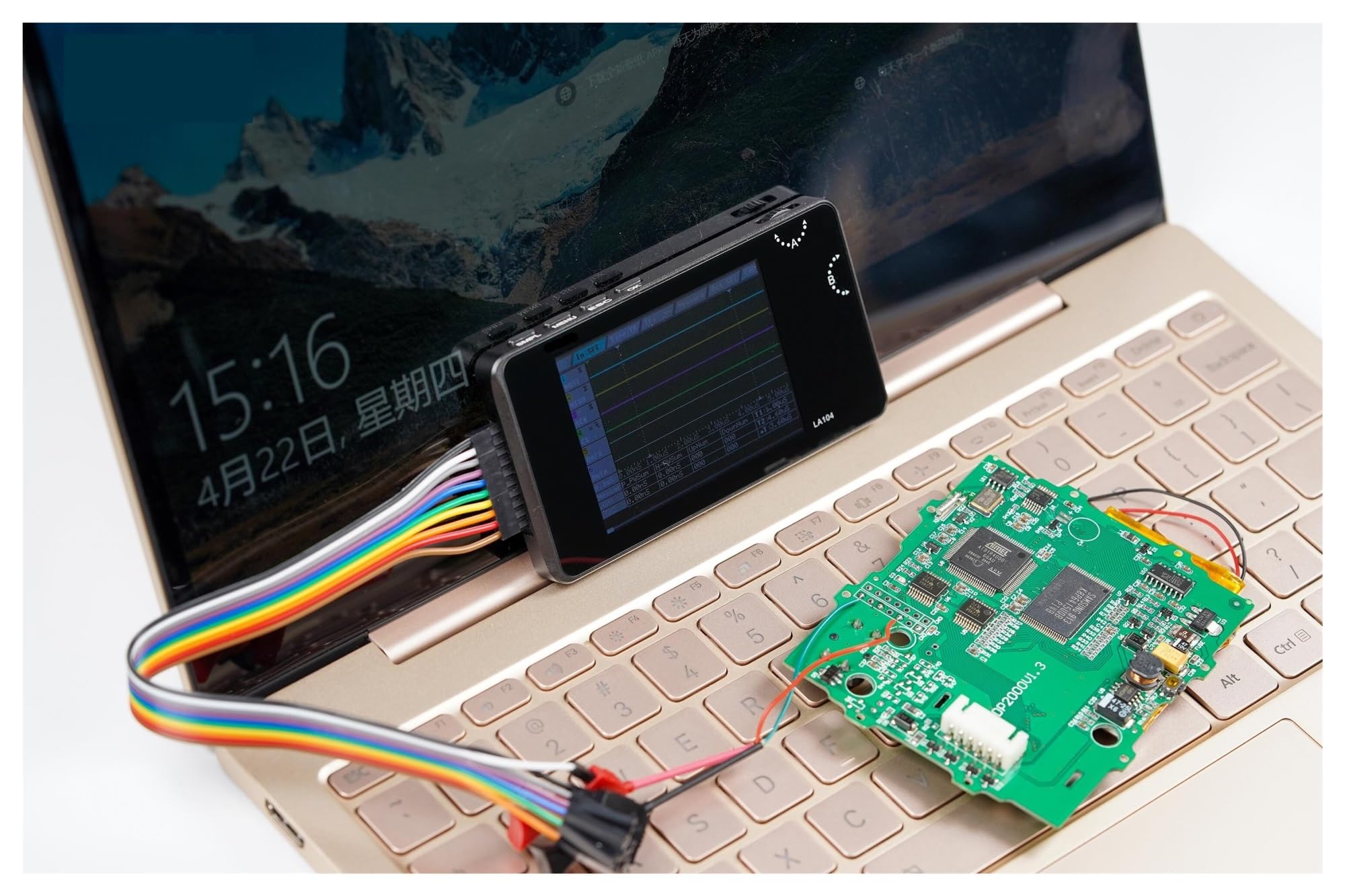 Osciloscopio Digital Analizador lógico Digital LA104, muestreo de 4 Canales 100 MHz con decodificación SPI IIC UART