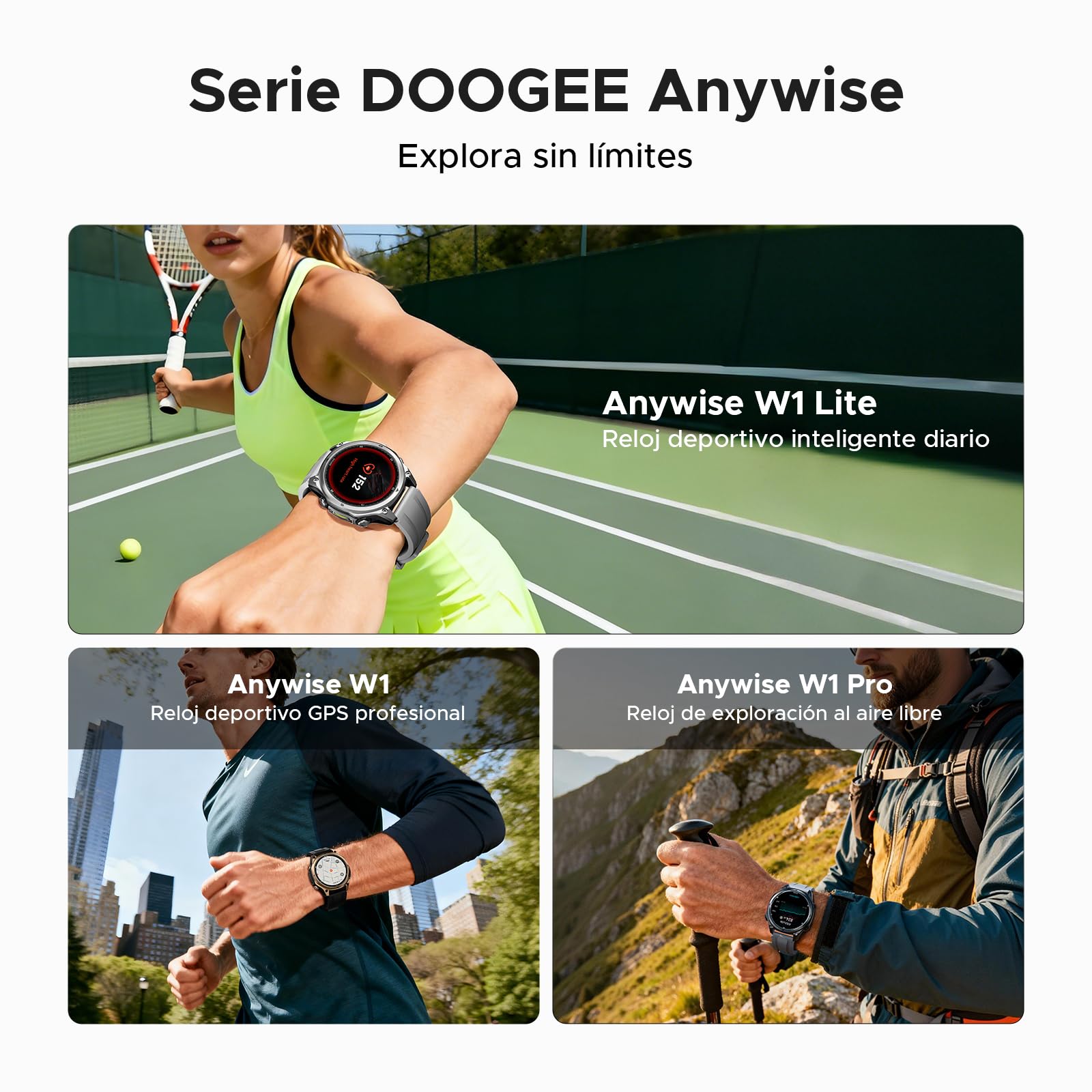 ANYWISE W1 LITE Smartwatch uomo,1.43''AMOLED Rugged Smartwatch Per Android/IOS, 5ATM Fitness Tracker,170+Sports Modes, Answer/Make Calls/12 Days Battery/Heart Rate/SpO2/Sleep Monitor