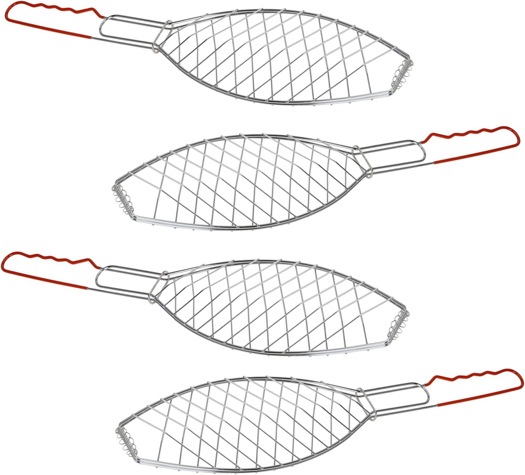 ToCis Big BBQ Fish Grilling Basket Spatula Holder Barbecue Accessories