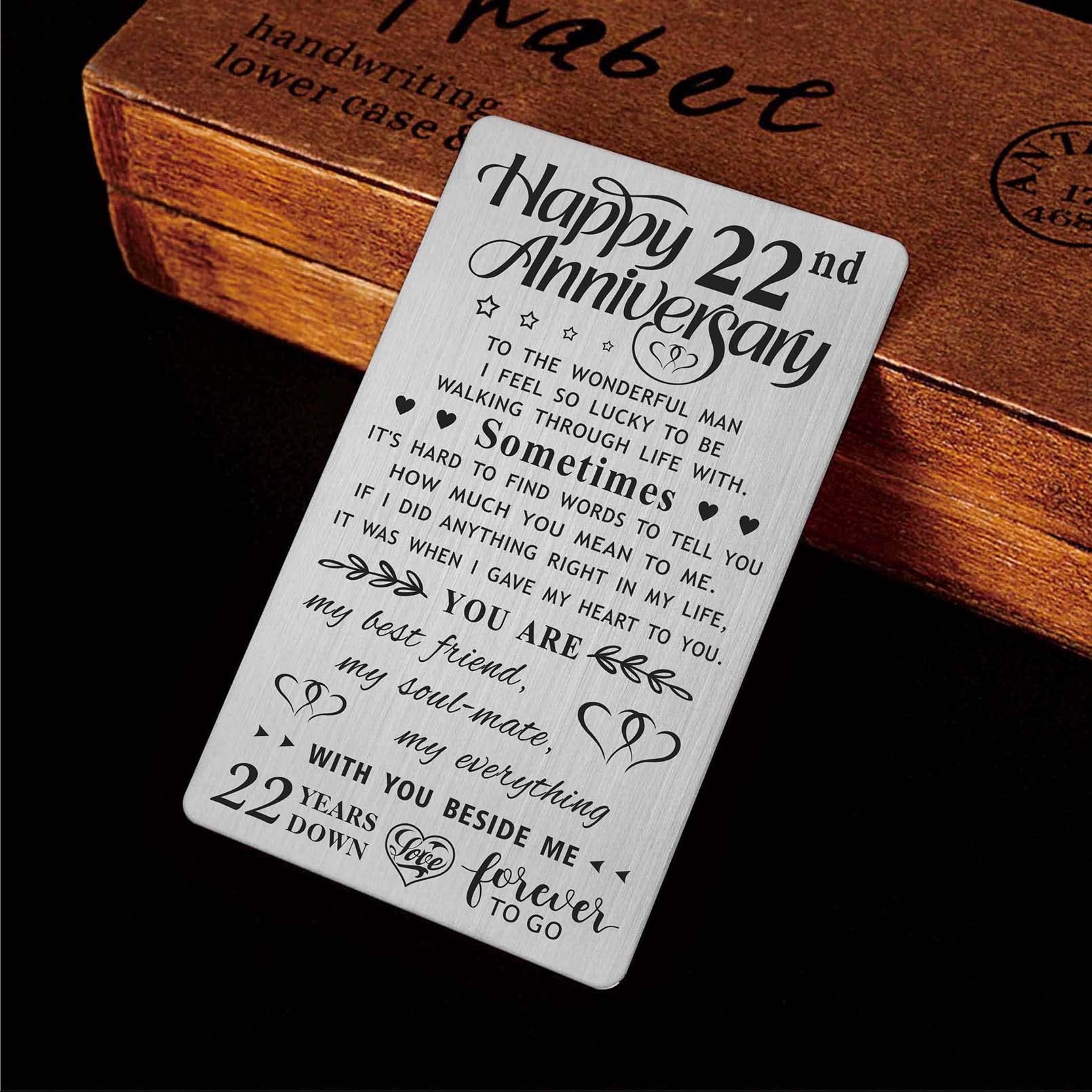 Copper 22nd 22 Year Anniversary Gift For Husband Personalzed 22