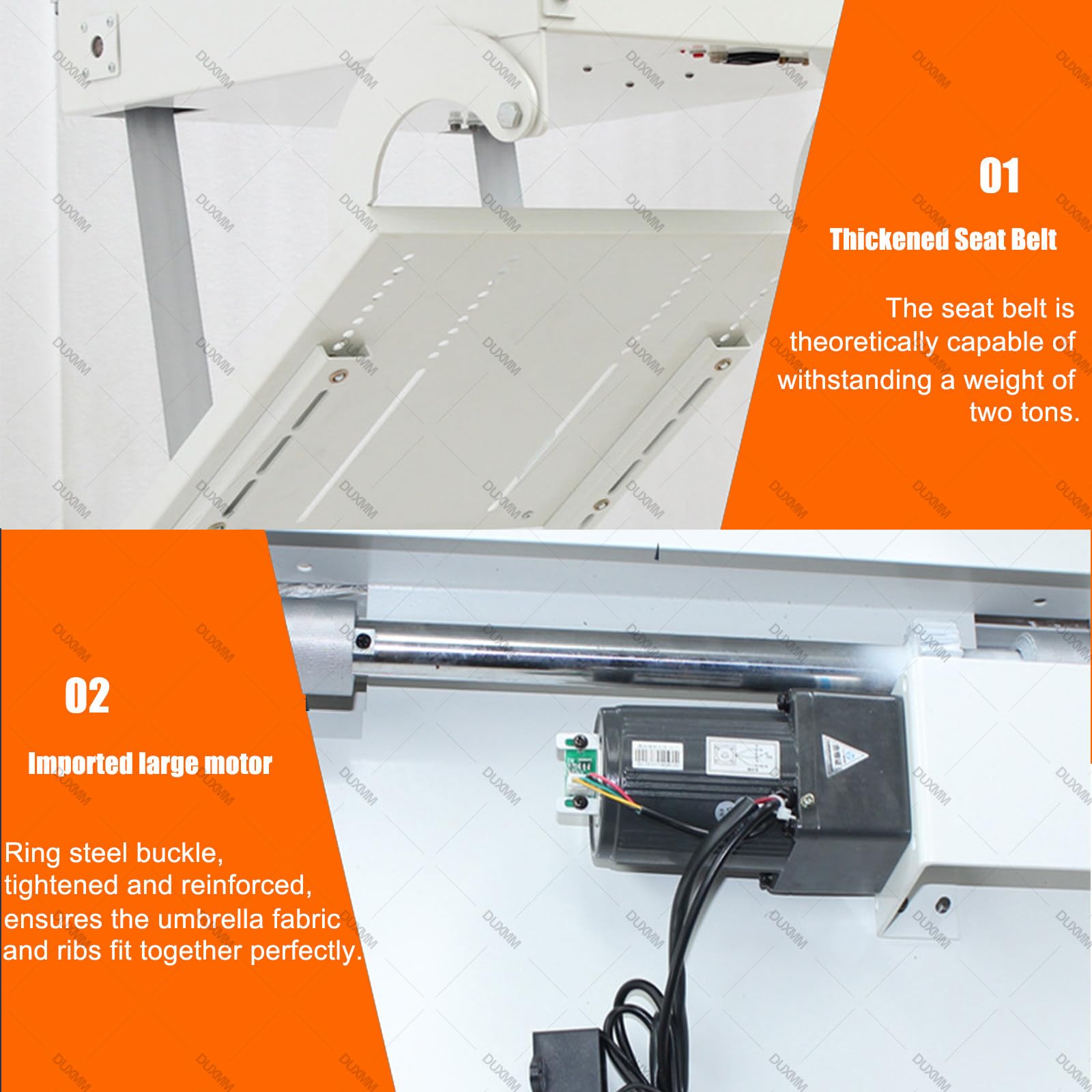 Motorisierte, herunterklappbare TV-Deckenhalterung, robuste Unterstützung bis zu 59,9 kg, passend für 81,3–213,4 cm (32-84 Zoll) Bildschirme, Fernbedienung, für flache und geneigte Decken