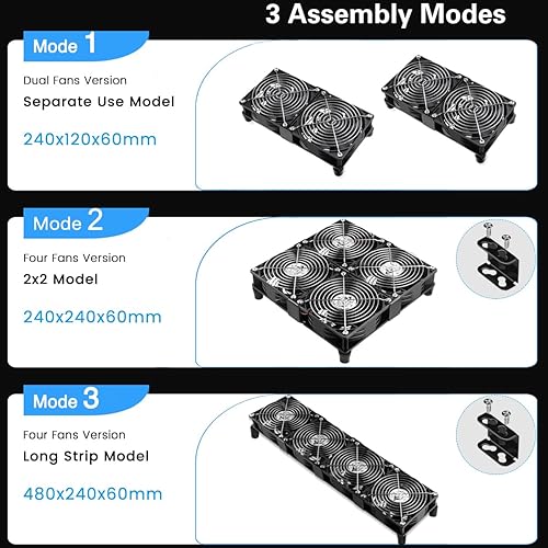 Miniatura 4 de GDSTIME Potentes ventiladores de computadora de 0.157 x 4.724 in con alimentación de CA 100 V 240 V controlador de velocidad variable proyectos de