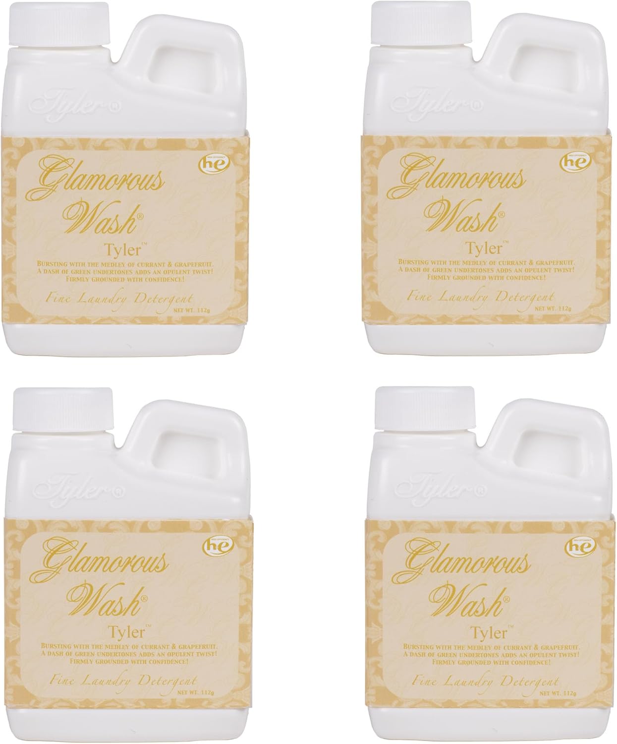 Tyler Candle 25103 TYLER 4 ounce Liquid Laundry Detergent, Pack of 4