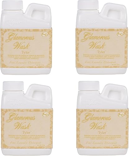 Tyler Candle 25103 TYLER - Detergente líquido para ropa de 4 onzas, paquete de 4