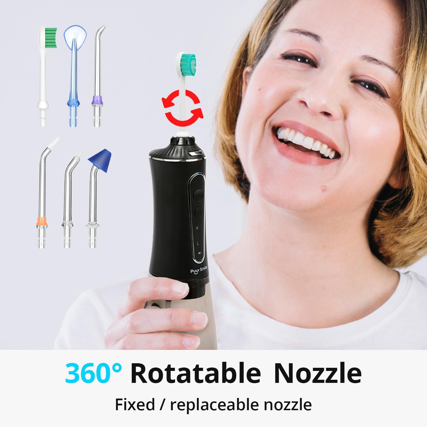 Complete Oral Kit - Dental Care Treatment | Water Flosser + Floss Drop Serum + Replacement Tips