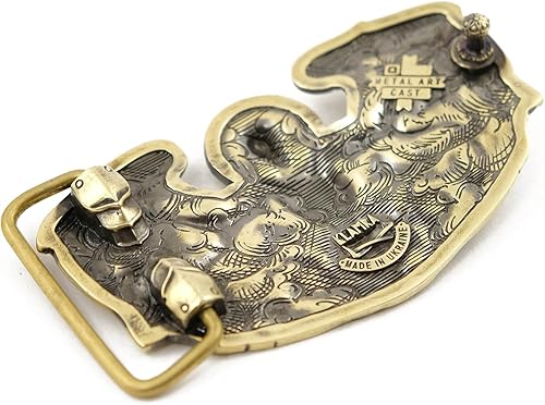 Miniatura 4 de Archangel Uriel belt buckle, Saint Uriel Auriel Christian accessory, St. Archangel solid brass belt buckle for casual 1.5" or 1.8" belts