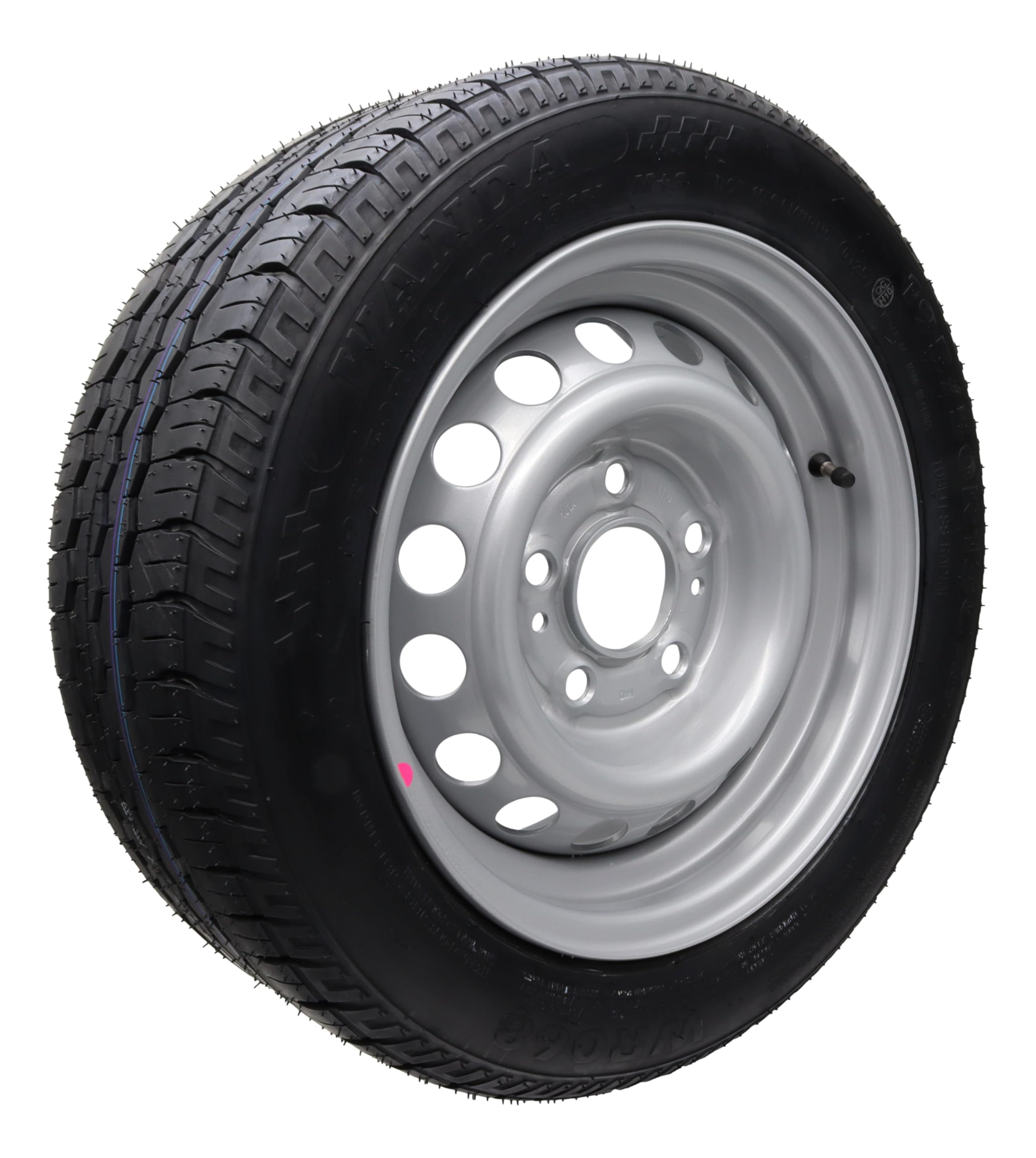 trailer parts4u Ruota completa 195/50 R 13 C per rimorchio + caravan, Pneumatici per camion su cerchione a 5 fori 6J x 13H2 ET30 LK 112 x 5, Acciaio (Steel)