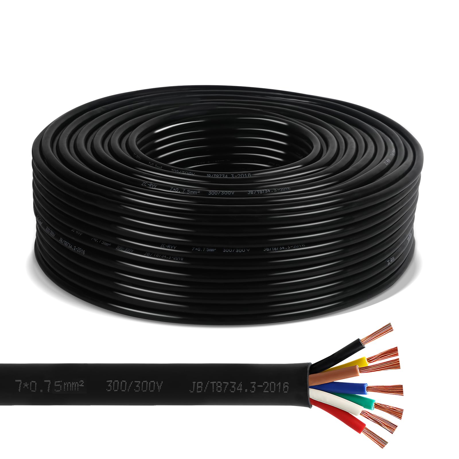 AOHEWEI Cable de 7 núcleos para remolque, cable de remolque de 5 m, color negro, para la industria de caravanas y camiones — view 12