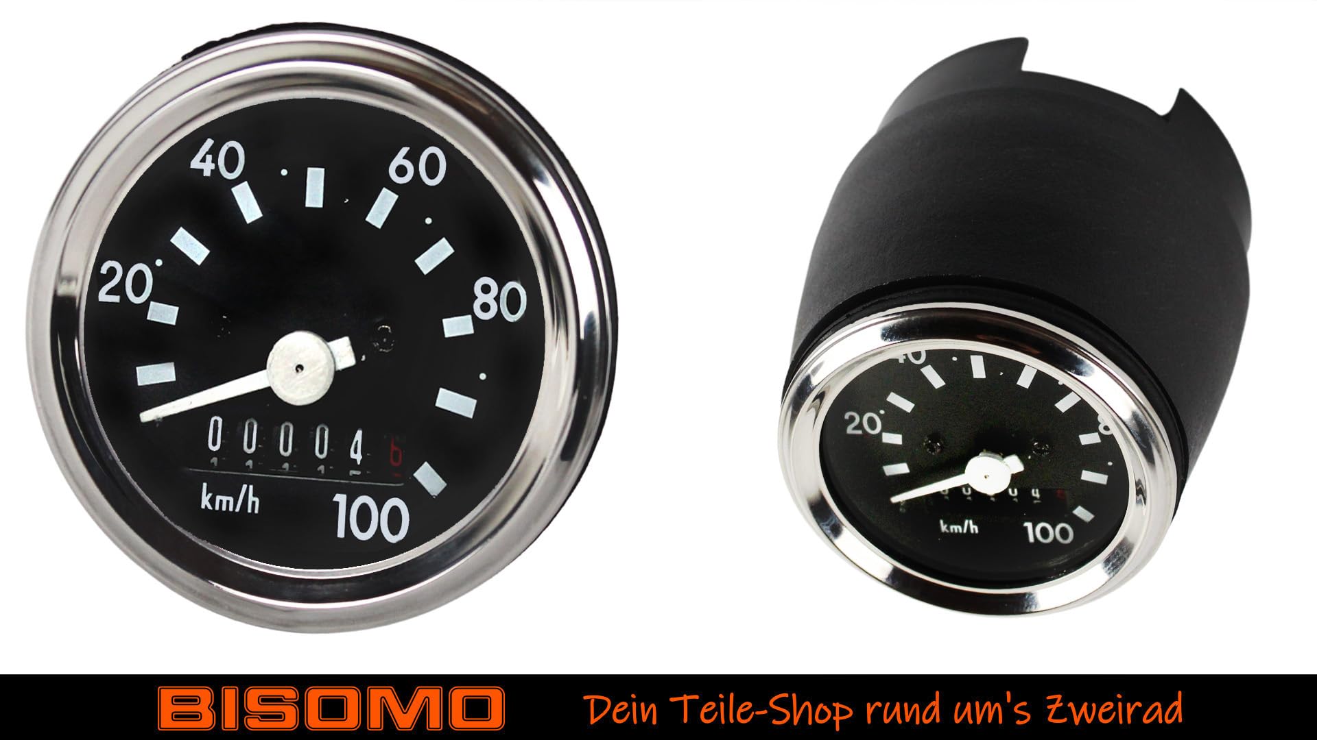 Tacho Set 100km/h Ø 60mm Chromring Blinkkontrolle Tachowelle 800mm Tachohülle für Simson S50 S51 S53 S70 S83