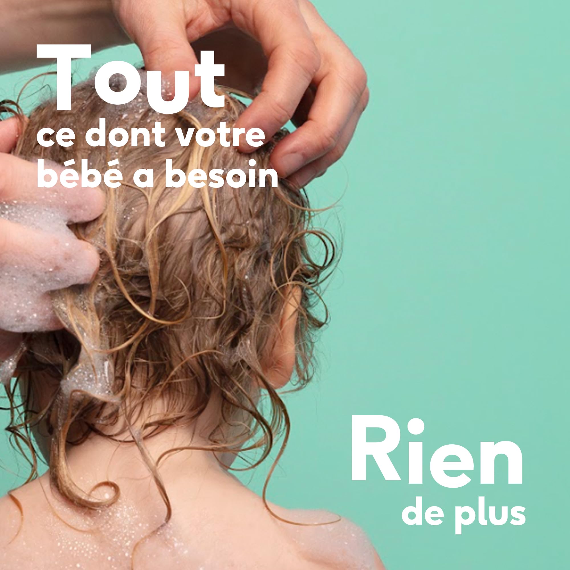 Naïf Shampoing Soin Bébé & Enfant – Aux ingrédients naturels, vegan, sans SLES, sans microplastiques, silicones et parabènes – 500 ml