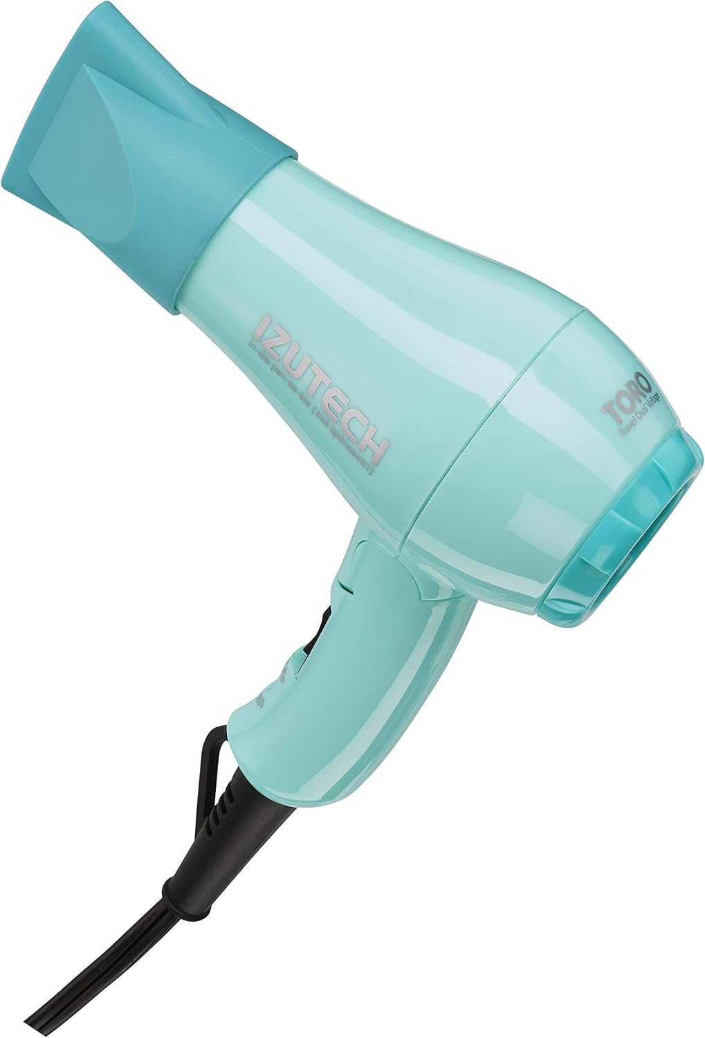 TORO2400 Mini Foldable Travel Dual-Voltage Blow Dryer for Fast Drying, Powerful 1200w Blowdryer, Multiple Colors, Gift Women, Lightweight Compact Portable (Turquoise, ALCI)