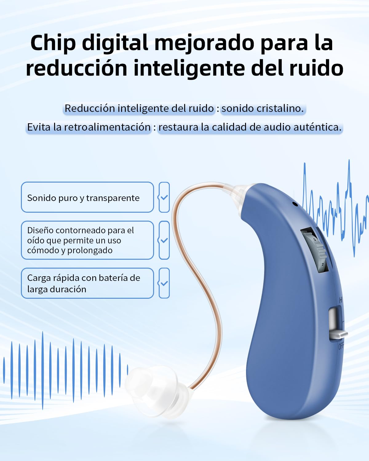 Britzgo Una nueva experiencia Tecnología de procesamiento de señales digitales Dispositivo recargable (azul)