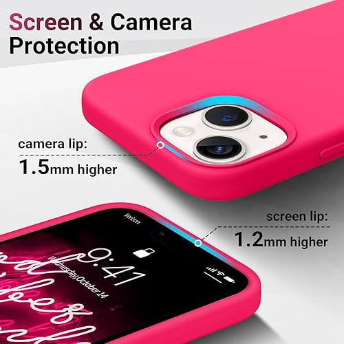 Miniatura 4 de AOTESIER Funda compatible con iPhone 13 Mini, protección militar a prueba de golpes, funda de silicona líquida con forro de microfibra suave