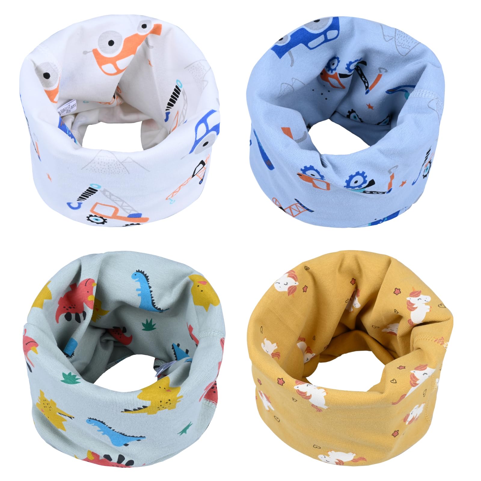 ZYUPHY Loop Schal Kinder,Kinder Schals Baumwolle Schlauchschal Baby Hals Wärmer Multifunktionstuch Winter Herbst Frühling für Jungen Mädchen
