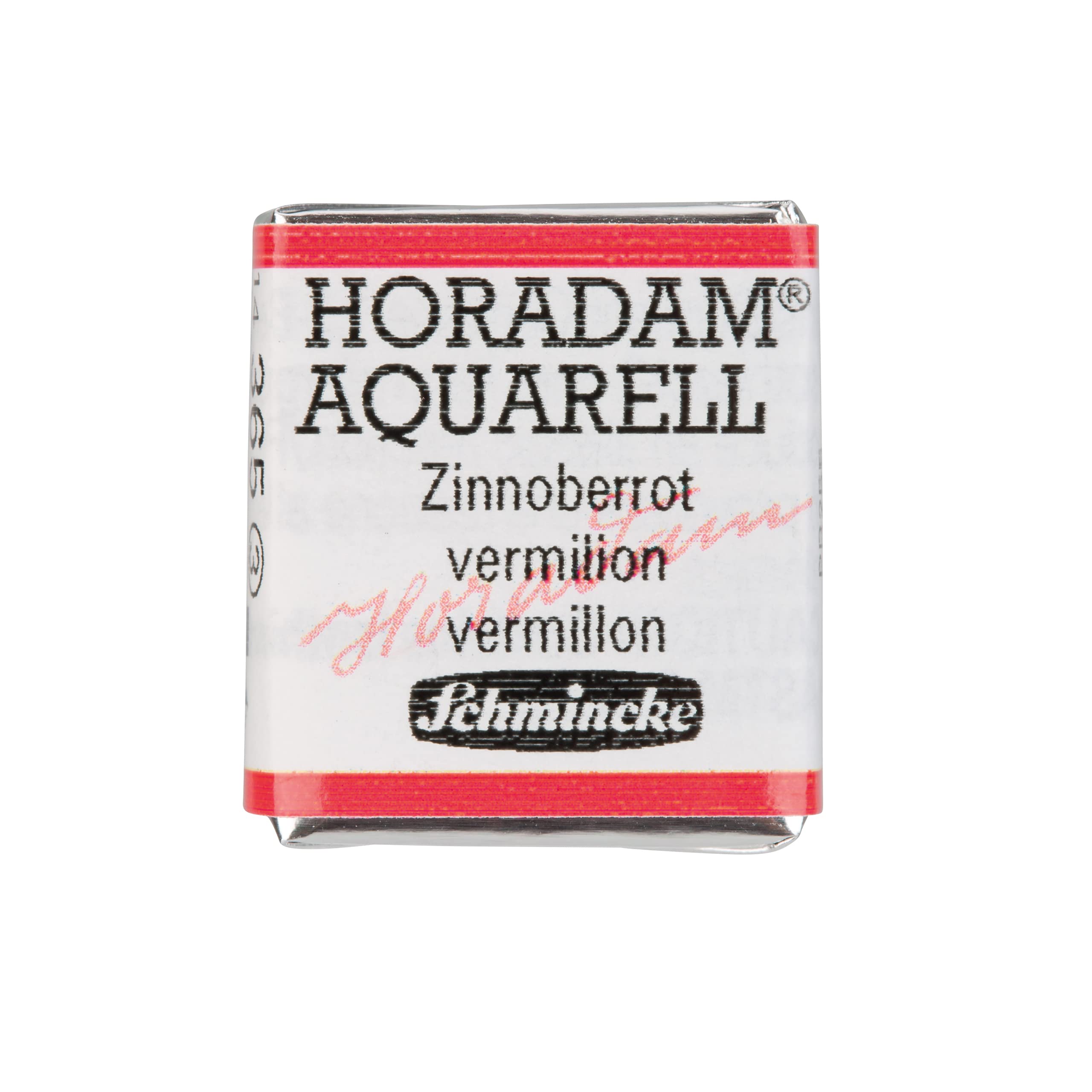 Schmincke - HORADAM® AQUARELL - finest artists' watercolours, 365 Vermilion, 14 365 044, 1/2 pan — image 1