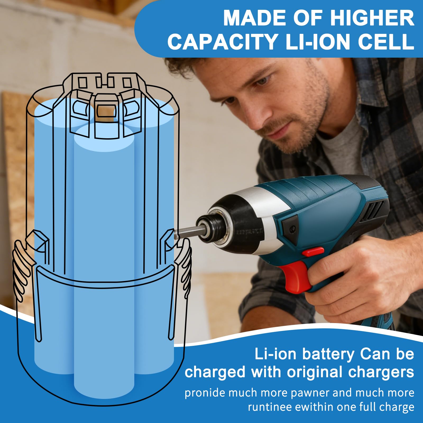 Batería de ion de litio para Bosch BAT411 2607336013 2607336014 BAT411A BAT412 BAT412A BAT413 BAT413A BAT414 D-70745 GSR GDR 10.8-LI - Batería de repuesto (10,8 V, 12 V, 4000 mAh)