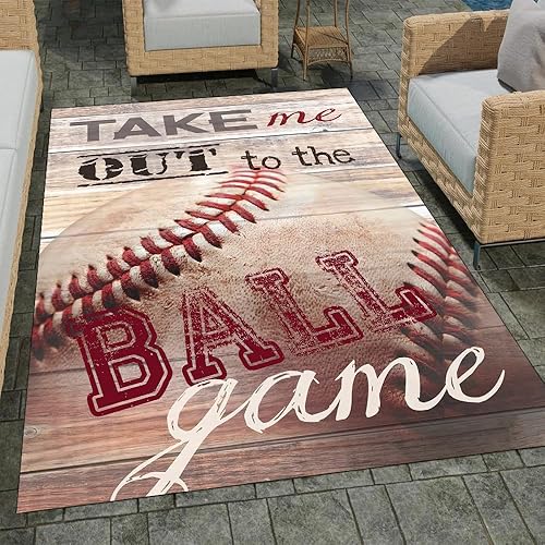 Vista 7 de Alfombra de béisbol personalizada, alfombra de béisbol sucia, alfombra de béisbol para baño, tapete de área de juego de béisbol para niños, sala