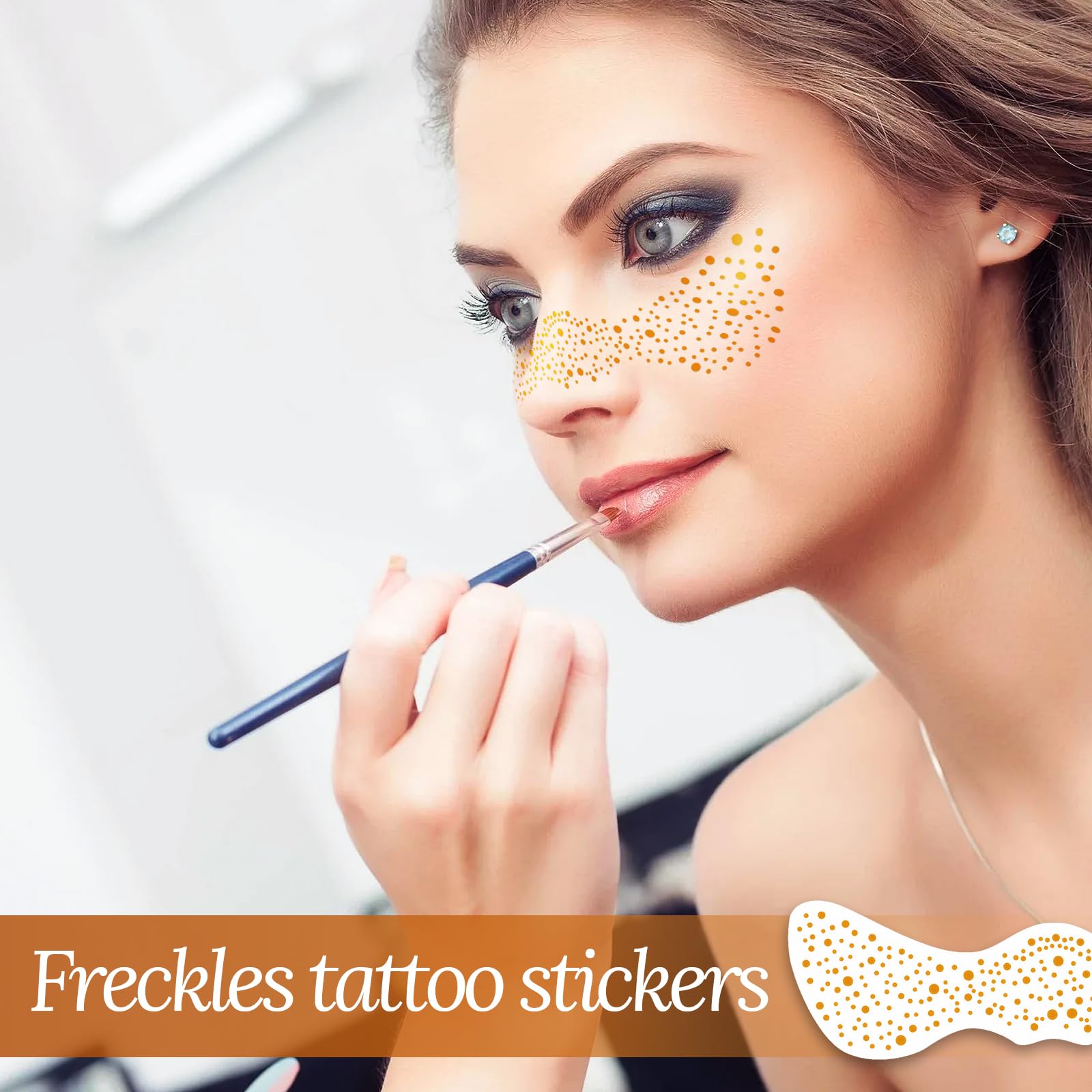 UICCVOKK 8 PCS Glitter Freckles, Face Tattoos, Sparkle Freckle - Image 2