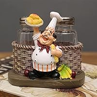 Vista 1 de BORDSTRACT Soporte para estatura, juego de salero y pimentero, decoración de botellas, caja de almacenamiento de especias para cocina