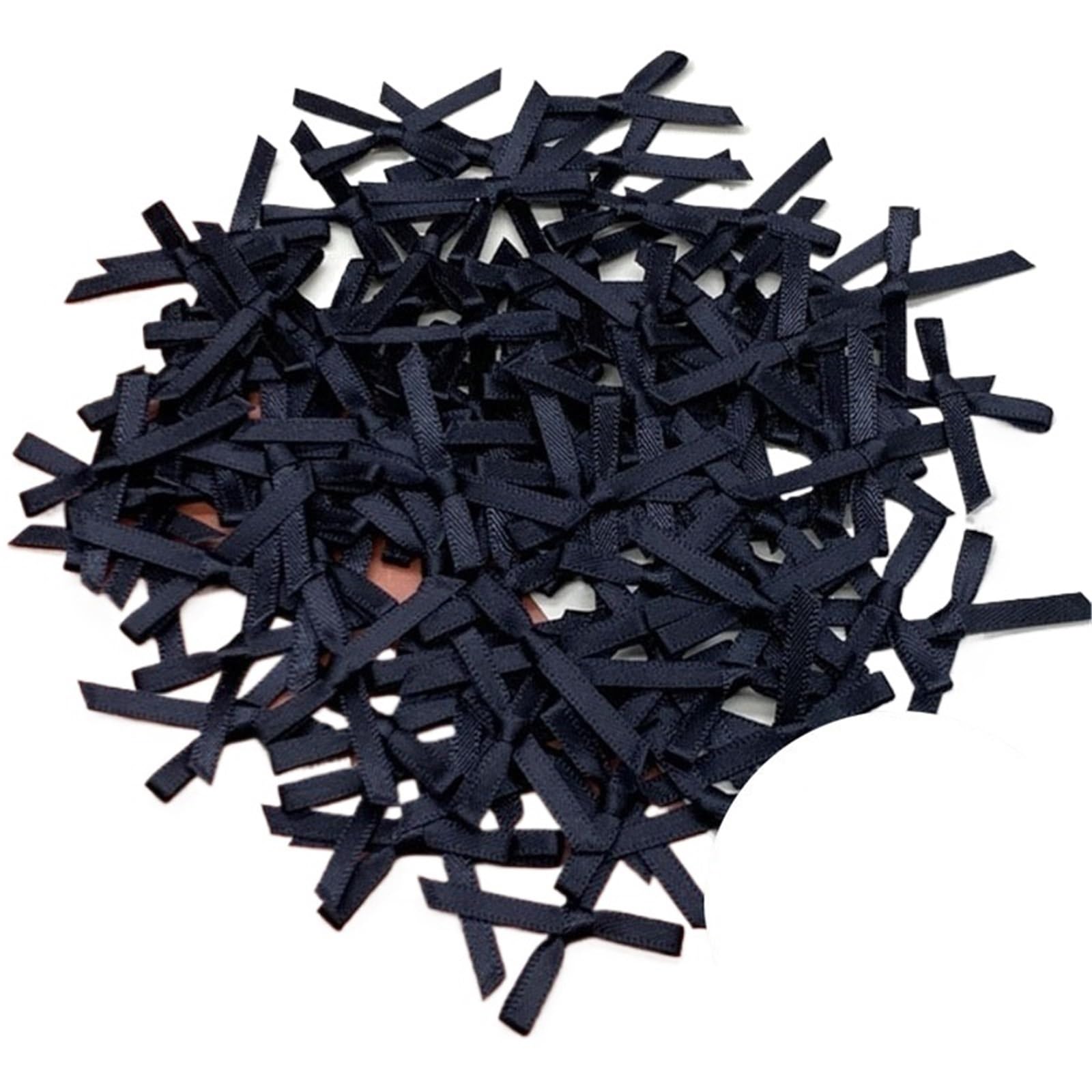 UJEDFHV Mini Bow Mini Satin Ribbon Bows Bow For Crafts Flower DIY for DIY Crafts(11black,100Pcs)