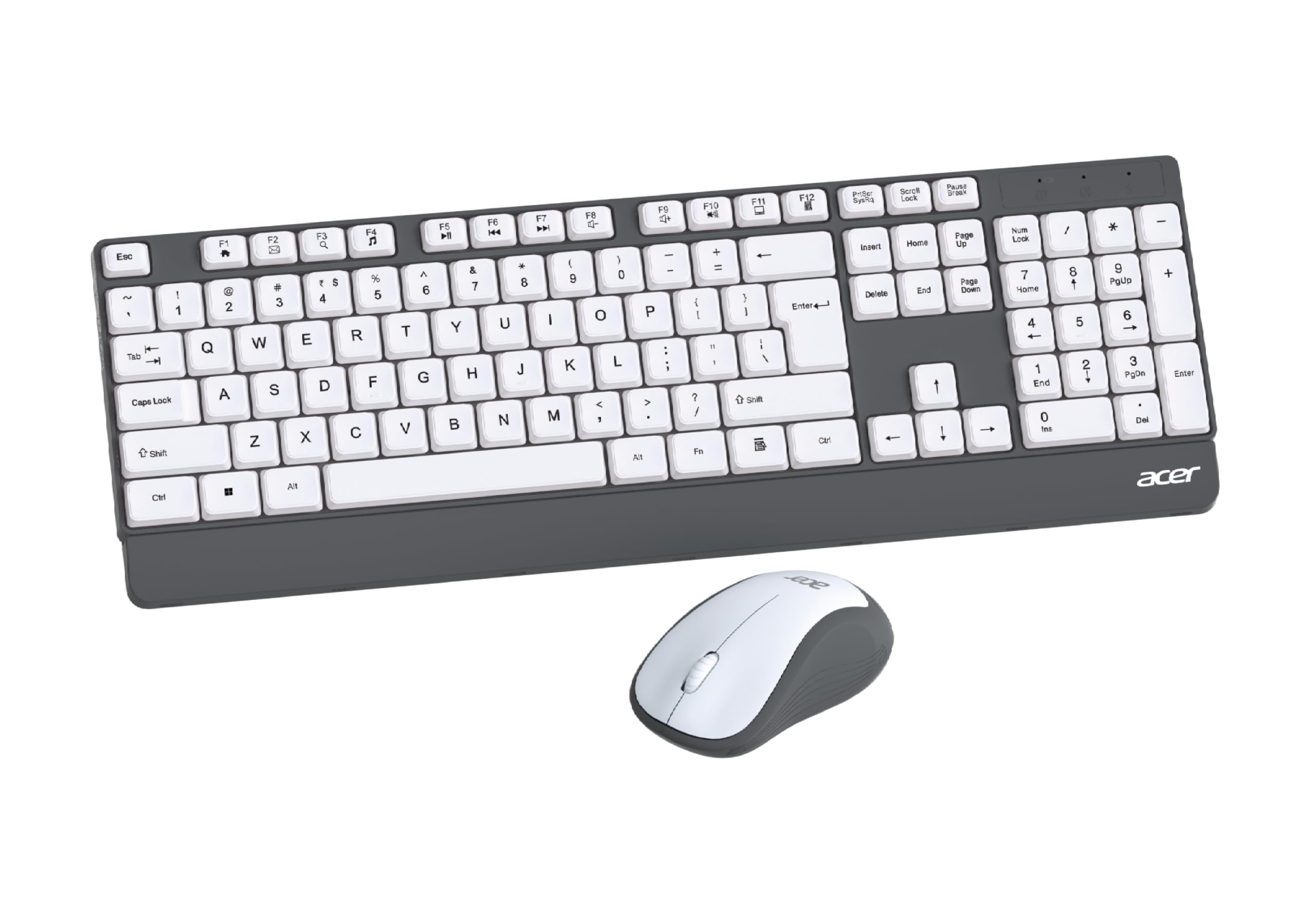 Acer OfficeLite KM300 Wireless Keyboard & Mouse Combo | 2.4GHz USB Nano Receiver | 104-Key Full-Size Keyboard with Multimedia Keys | Silent Optical Mouse | Plug & Play | Windows, macOS & Linux - White-image-28