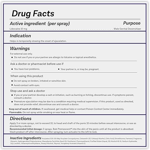 Miniatura 4 de Promescent Spray de retardo desensibilizante para hombres clínicamente probado para ayudarte a durar más tiempo en la cama mejor sensación