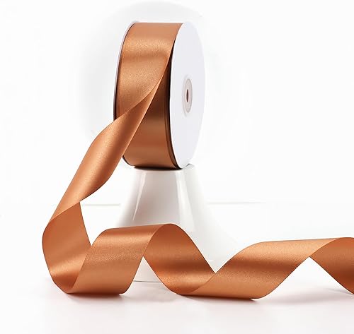 Vista 640 de MEEDEE Orange Satin Ribbon - 1.5 inch Double Faced Satin Ribbon, 50 Yards - Neon Tangerine - For Christmas, Thanksgiving, Halloween, Weddings
