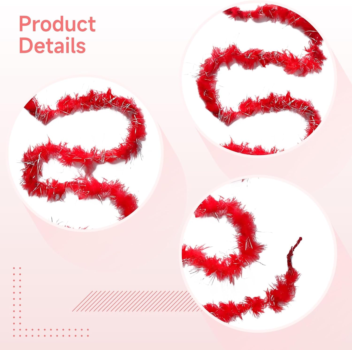 14 Colorful Feather Boas For Parties, Vibrant Feathers With Metallic Threads, 78.7 In / 2 M Each, Ideal For Costume Design, Diy Crafting, And Festive Decorations, Including Colors Red, Yellow,