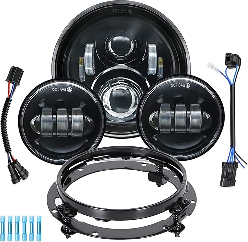 Kit de luces antiniebla para Harley Davidson Touring Road King Ultra Classic Electra Street Glide Tri Cvo Heritage Fatboy Softail Slim Deluxe de 7