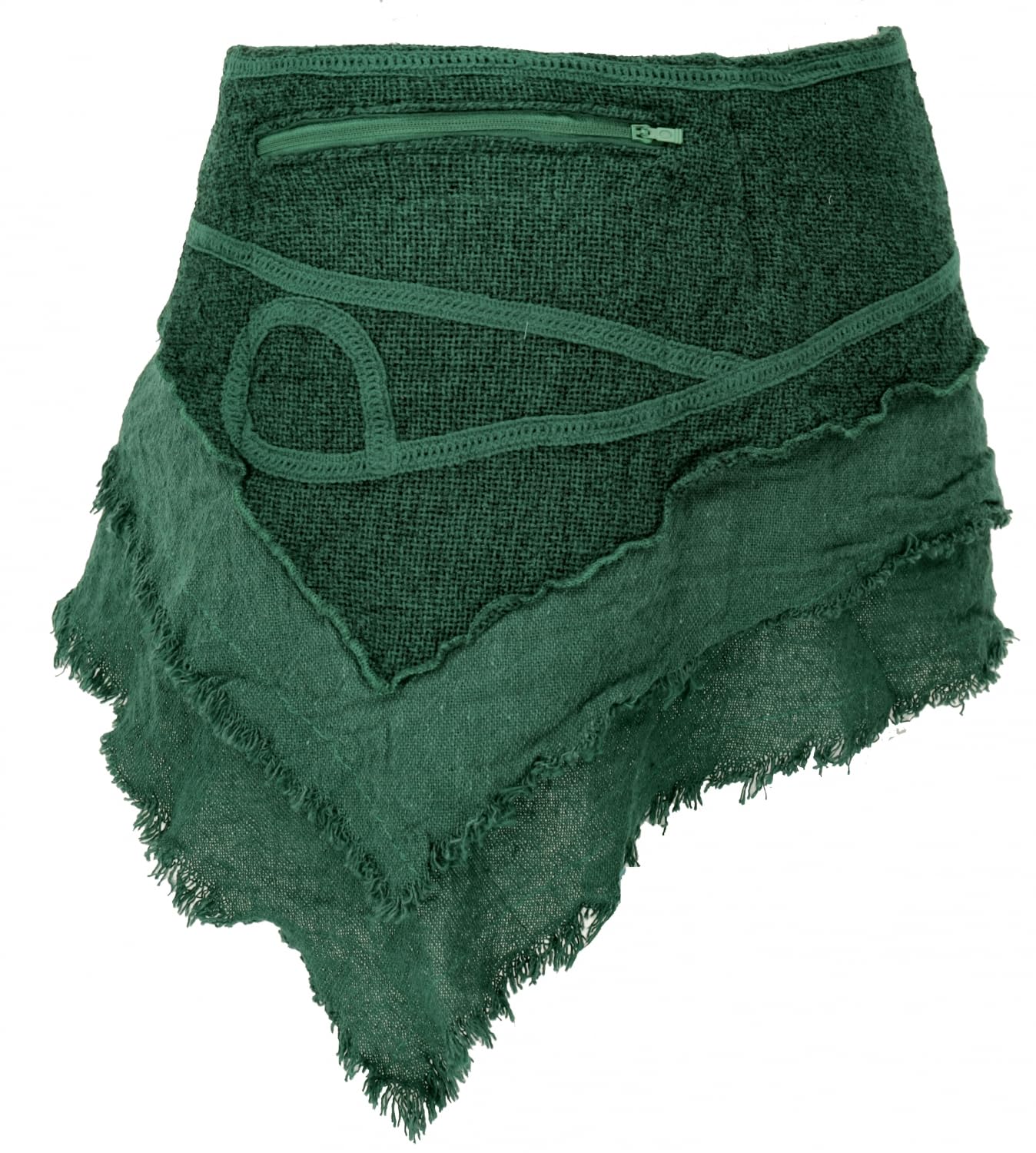 Guru-Shop, Goa Cacheur, Minigonna, Gonna a Portafoglio, Cotone, Gonne Corte