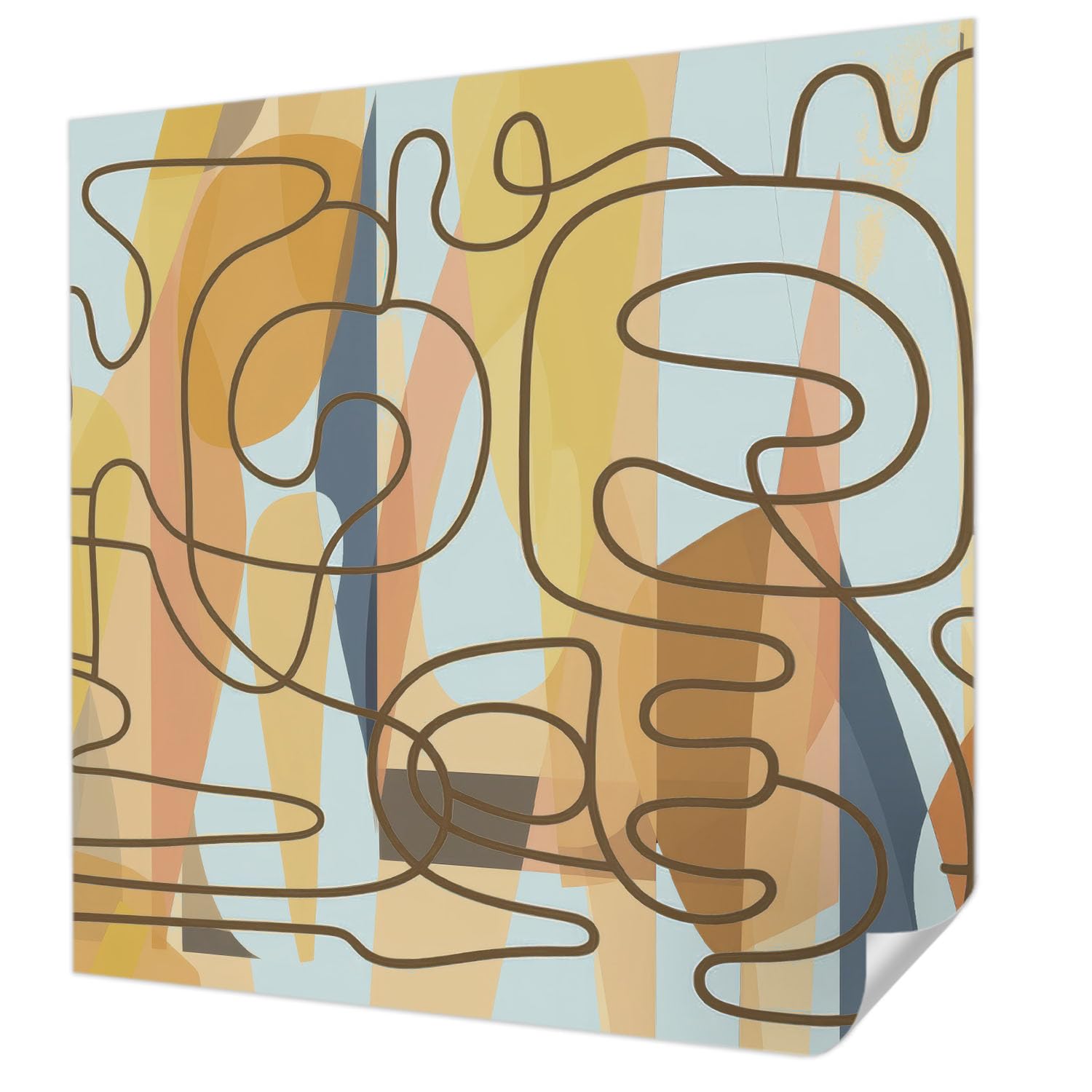 Revêtement mural autocollant 250x250 cm de formes abstraites salon