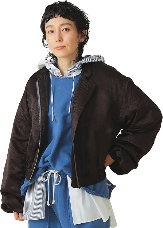 Amazon | [ビームスボーイ] ブルゾン maturely ヴィンテージ サテン  