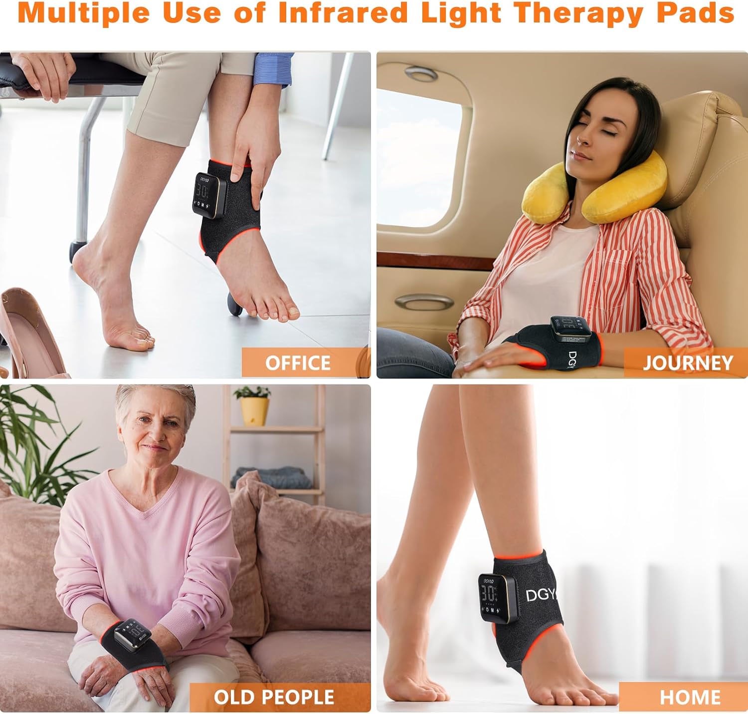 TUOB Red Light Therapy for Ankle Pain Relief, 660nm & 850nm Near Infrared Light Therapy Wrap for Ankle, Elbow, Wrist Joint Pain Relief and Muscle Relax - Image 7