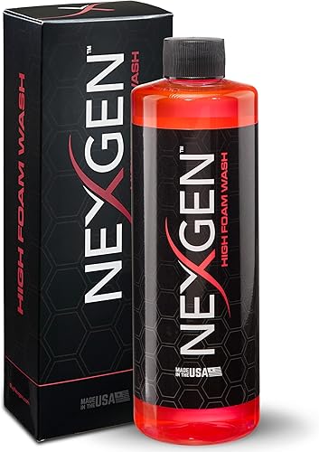 Nexgen Lavado de alta espuma, espuma intensa para lavado de autos, resistente a la suciedad y la suciedad, suave con la pintura de autocuerpo,