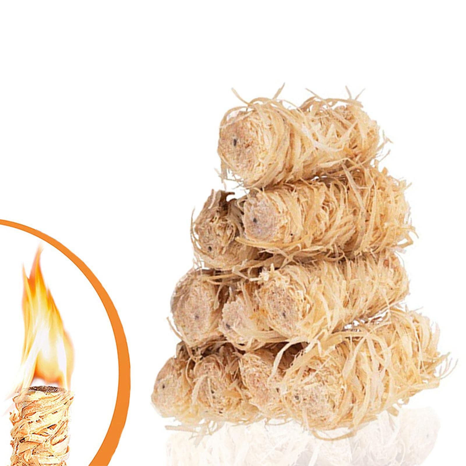 5 set 12 x 100% accendifuoco legna camino barbecue barbecue in legno 2 x 6,5 cm