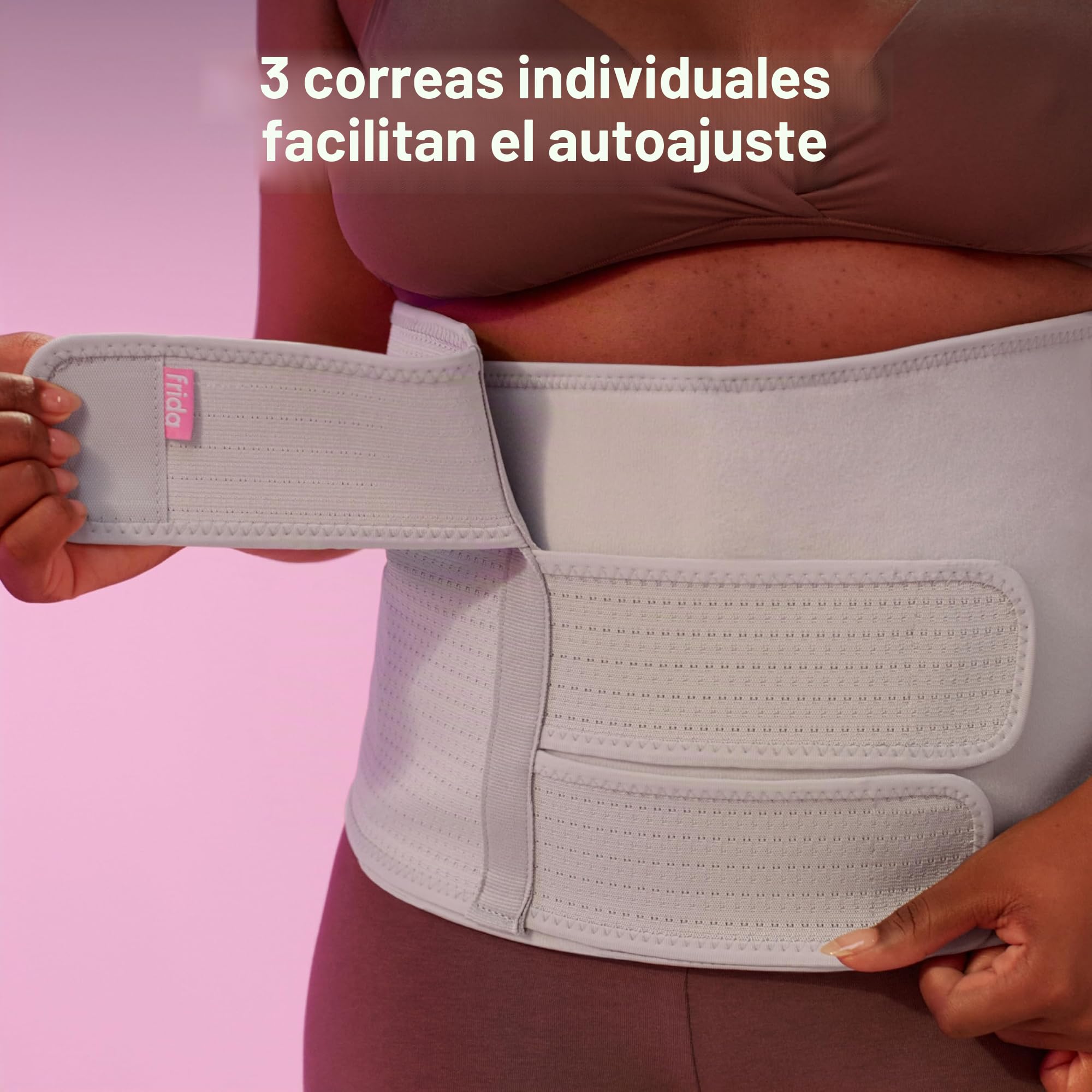 Frida Mom Carpeta para el vientre: recuperación posparto, soporte abdominal para parto natural y recuperación de cesárea, envoltura de compresión ajustable de 23 cm de alto
