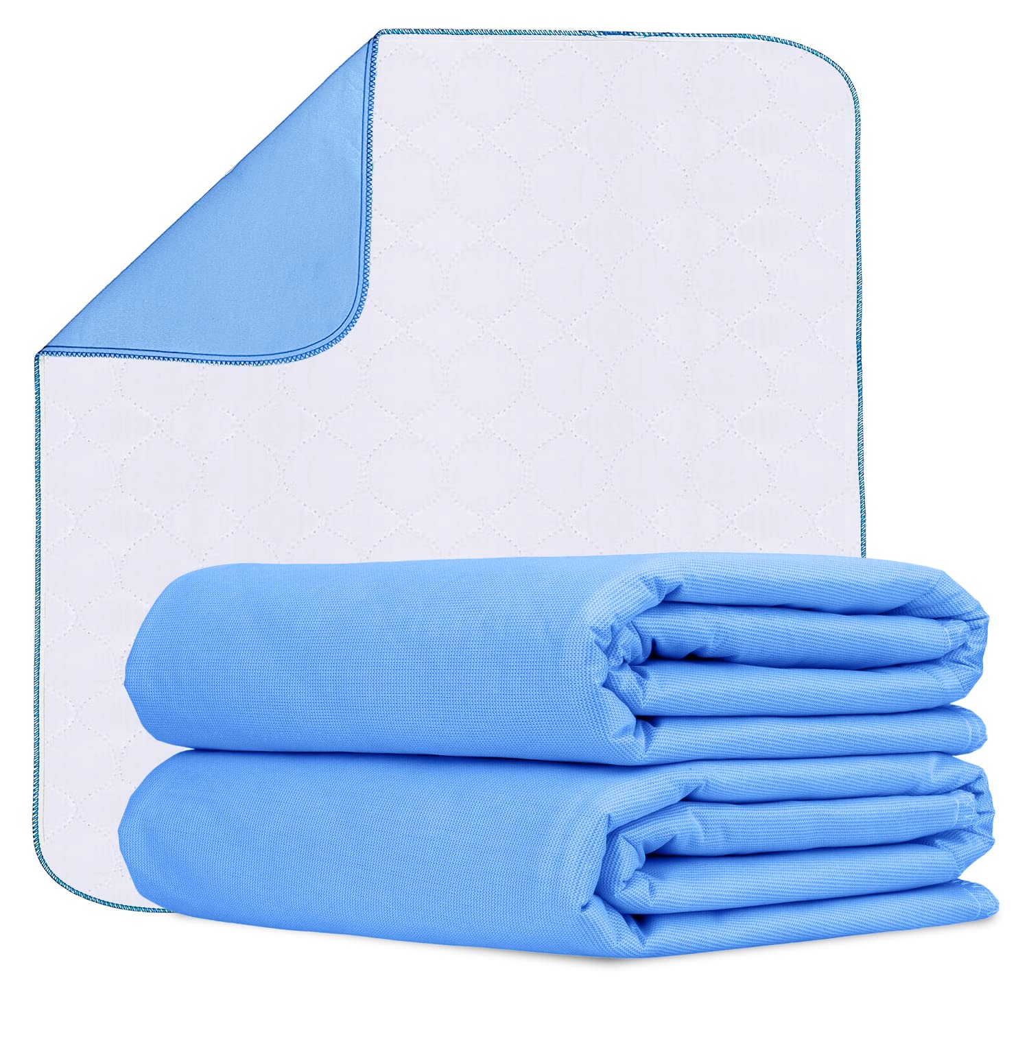 Avalon Care Incontinence Bed Pads Washable Waterproof 34x36 Inches Pack of 2 - Washable Pee Pads for Beds for Incontinence Adults, Kids & Pets -