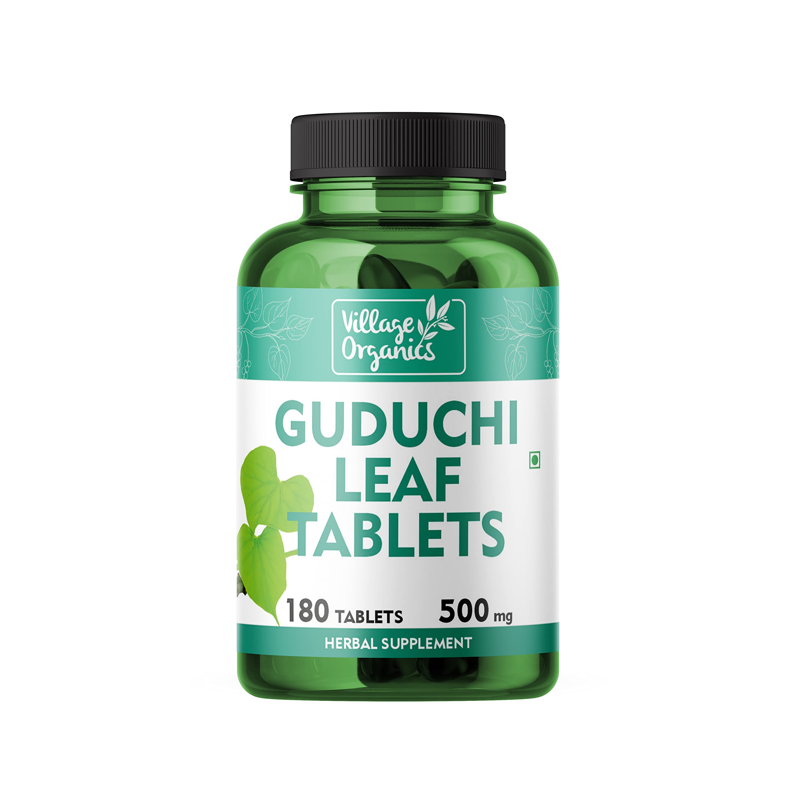 Village Organics Guduchi Leaf Tablets 500mg (180 Tablets) pack of 1